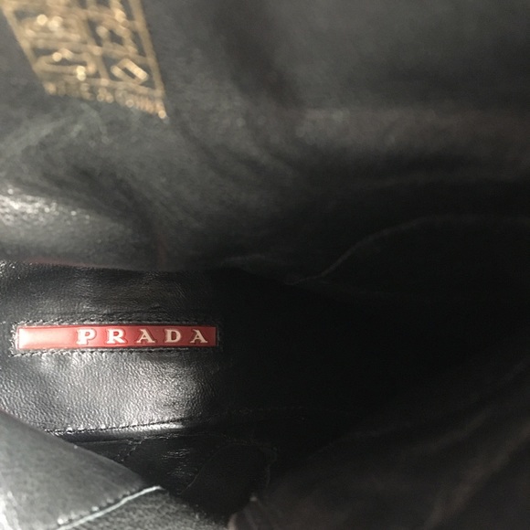 SOLD Prada Black Leather Bootie Sz 38.5 - Picture 8 of 12